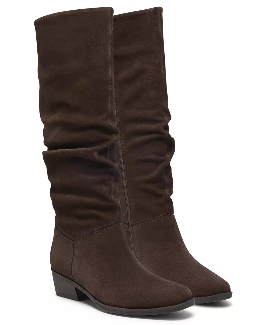 Clarks Women's Danyelle Rose Knee-High Square Toe Suede Boots