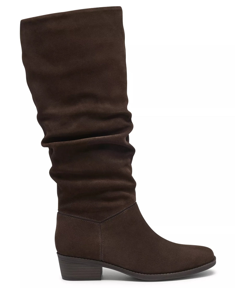 Clarks Women's Danyelle Rose Knee-High Square Toe Suede Boots