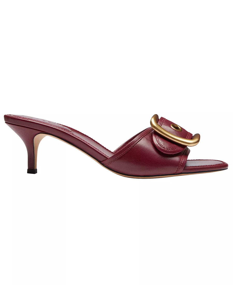 Coach Women's Margot Oversized Buckle Slip-On Sandals