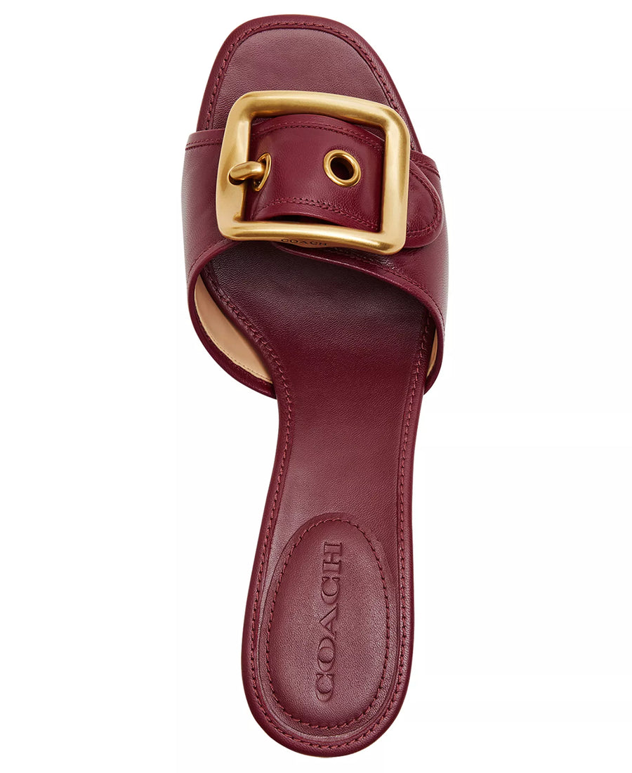 Coach Women's Margot Oversized Buckle Slip-On Sandals