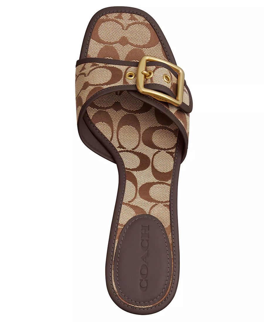 Coach Women's Margot Slip-On Kitten Heel Sandals
