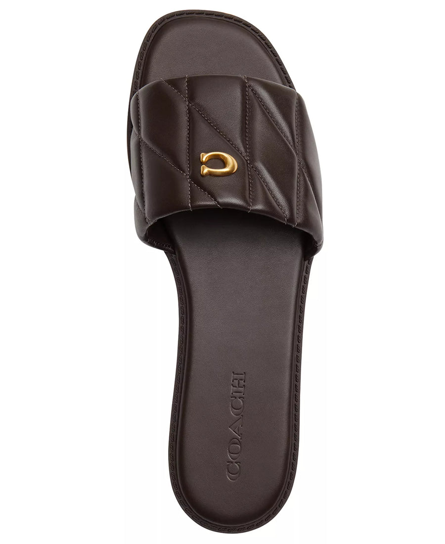 Coach Women's Holly Quilted Leather Slip-On Sandals