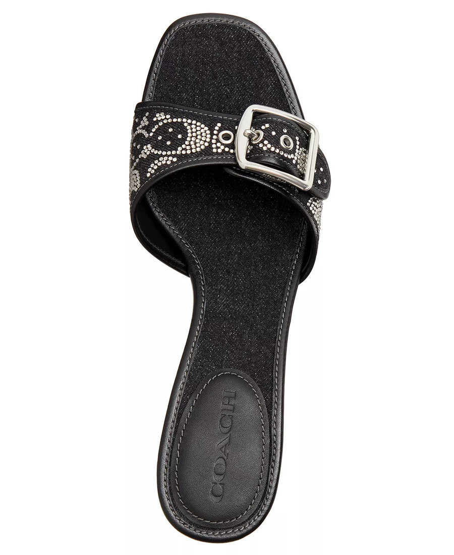 Coach Women's Margot Slip-On Kitten Heel Sandals