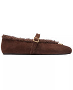 Coach Women's Sculpted C Shearling Mary Jane Flats