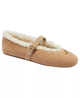Coach Women's Sculpted C Shearling Mary Jane Flats