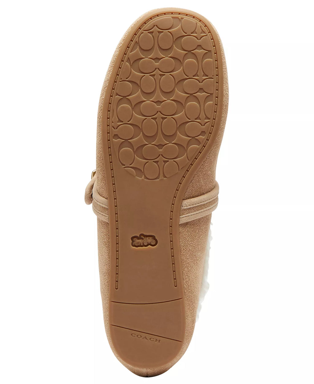 Coach Women's Sculpted C Shearling Mary Jane Flats