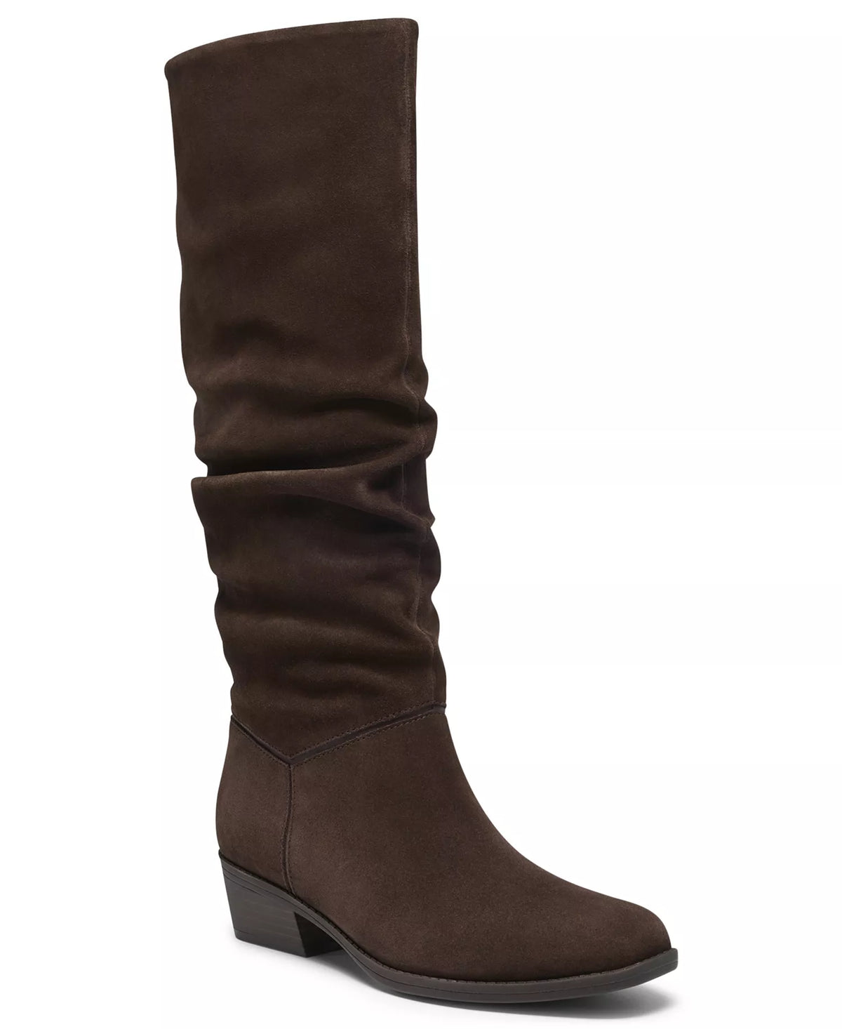 Clarks Women's Danyelle Rose Knee-High Square Toe Suede Boots