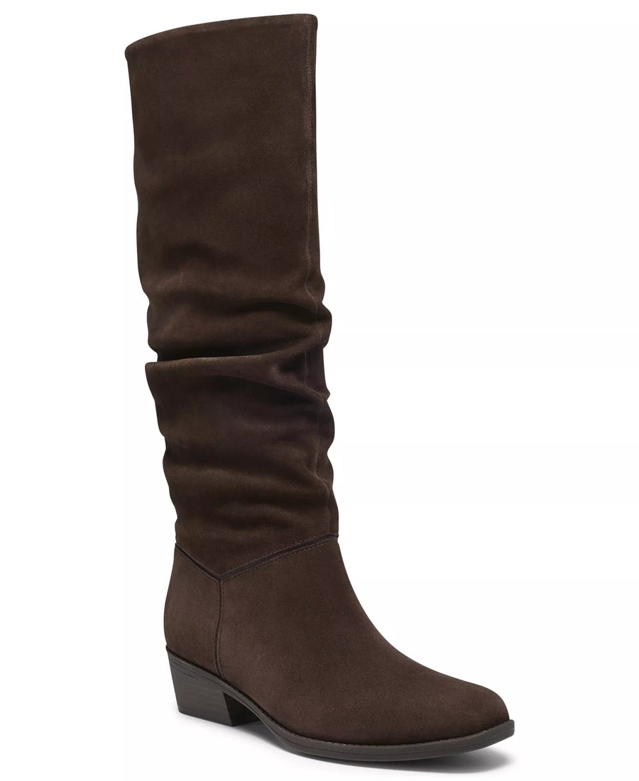 Clarks Women's Danyelle Rose Knee-High Square Toe Suede Boots