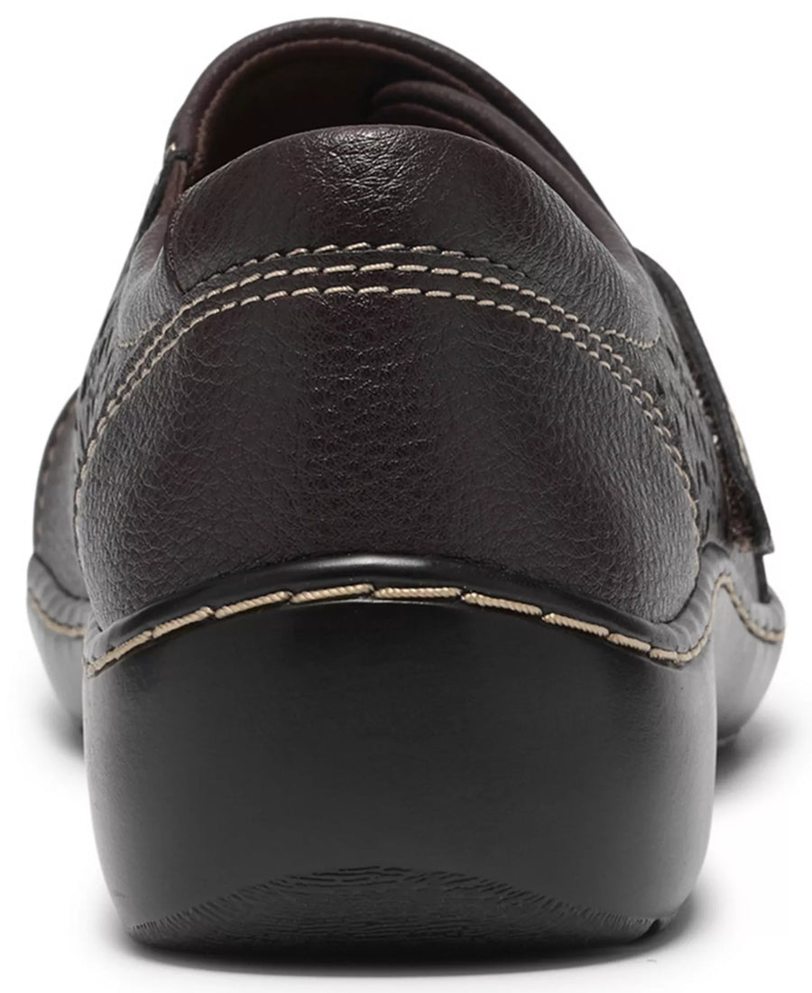 Clarks Women's Cora Teagan Perforated Leather Mary Jane Flats