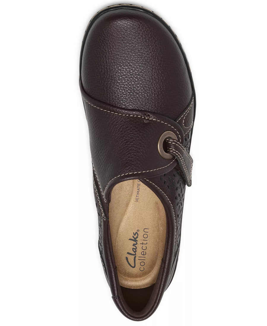 Clarks Women's Cora Teagan Perforated Leather Mary Jane Flats