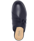 Clarks Women's Emily2 Eliza Block Heel Leather Mules