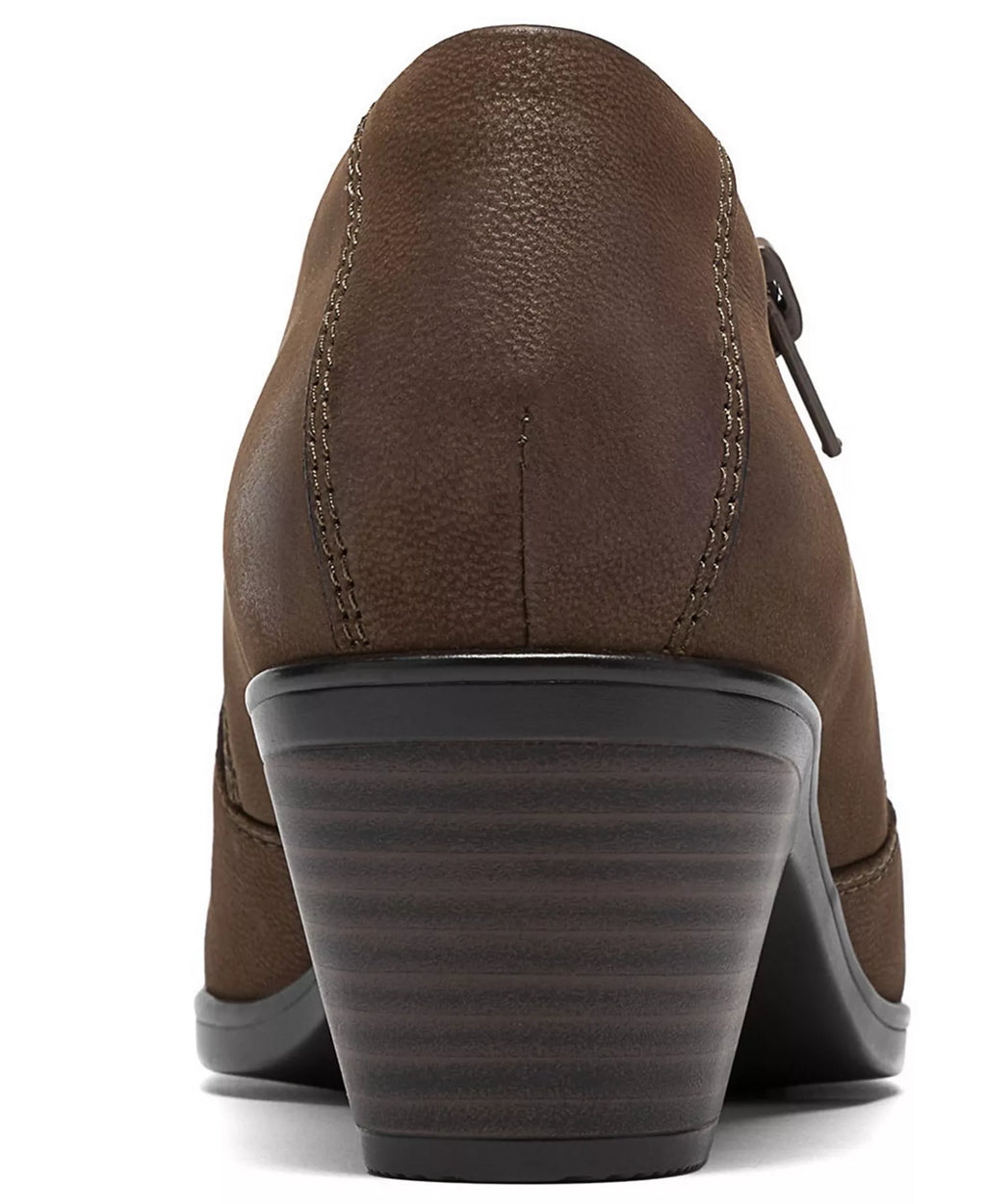 Clarks Women's Emily2 Vine Round Toe Block Heel Ruched Shooties