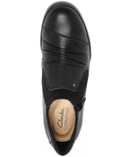 Clarks Women's Emily2 Vine Round Toe Block Heel Ruched Shooties