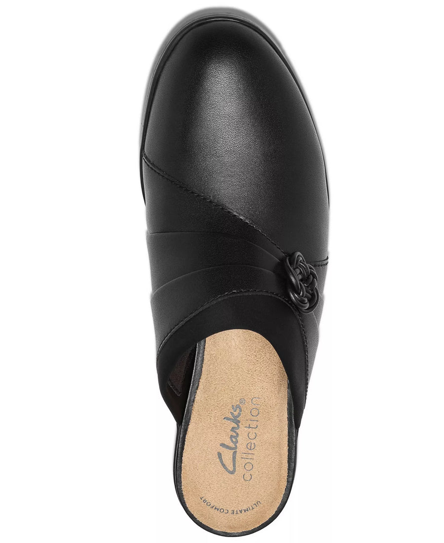 Clarks Women's Emily2 Eliza Block Heel Leather Mules