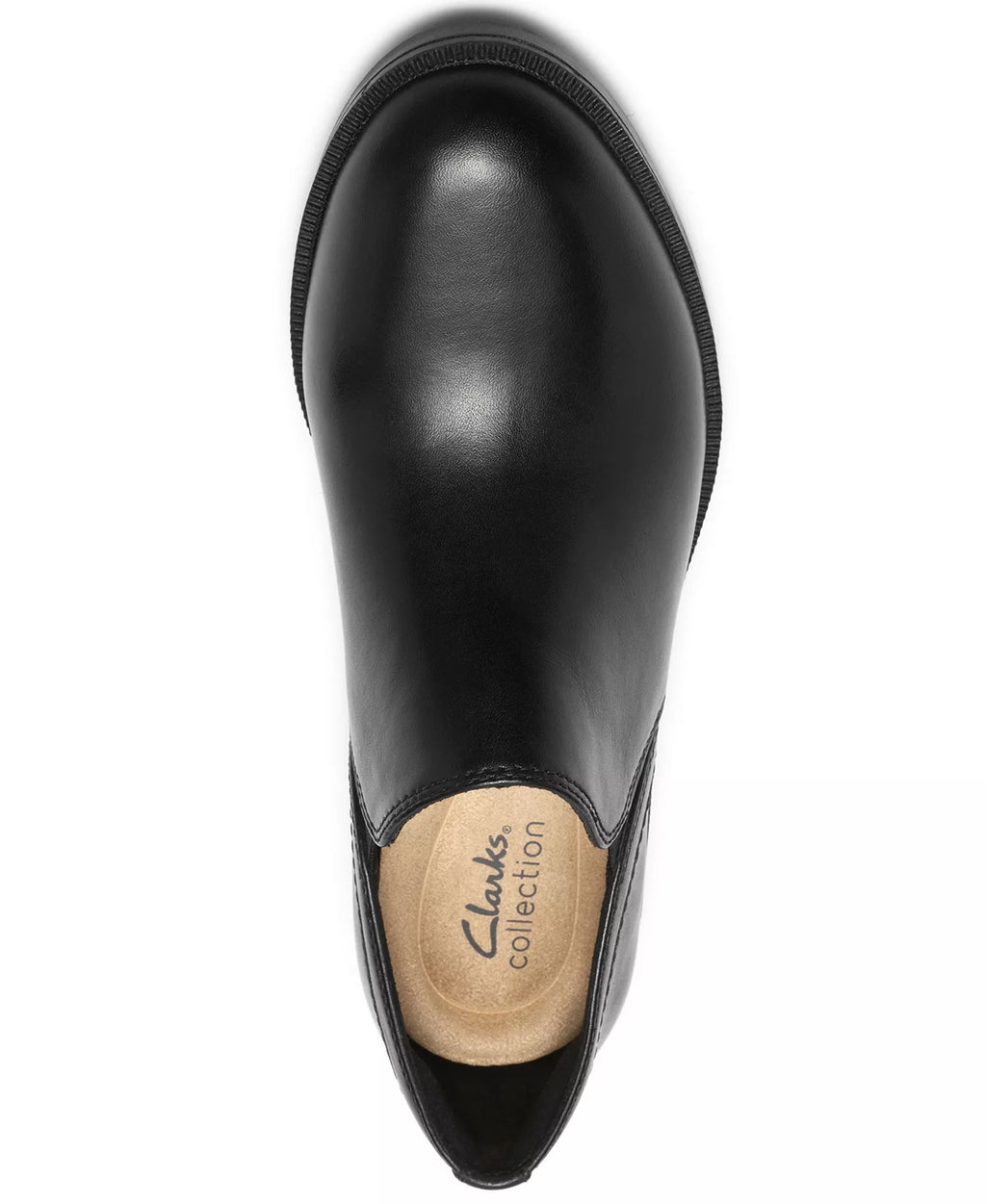 Clarks Women's Adalynn Bay Leather Round Toe Lug-Sole Shooties