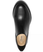 Clarks Women's Adalynn Bay Leather Round Toe Lug-Sole Shooties