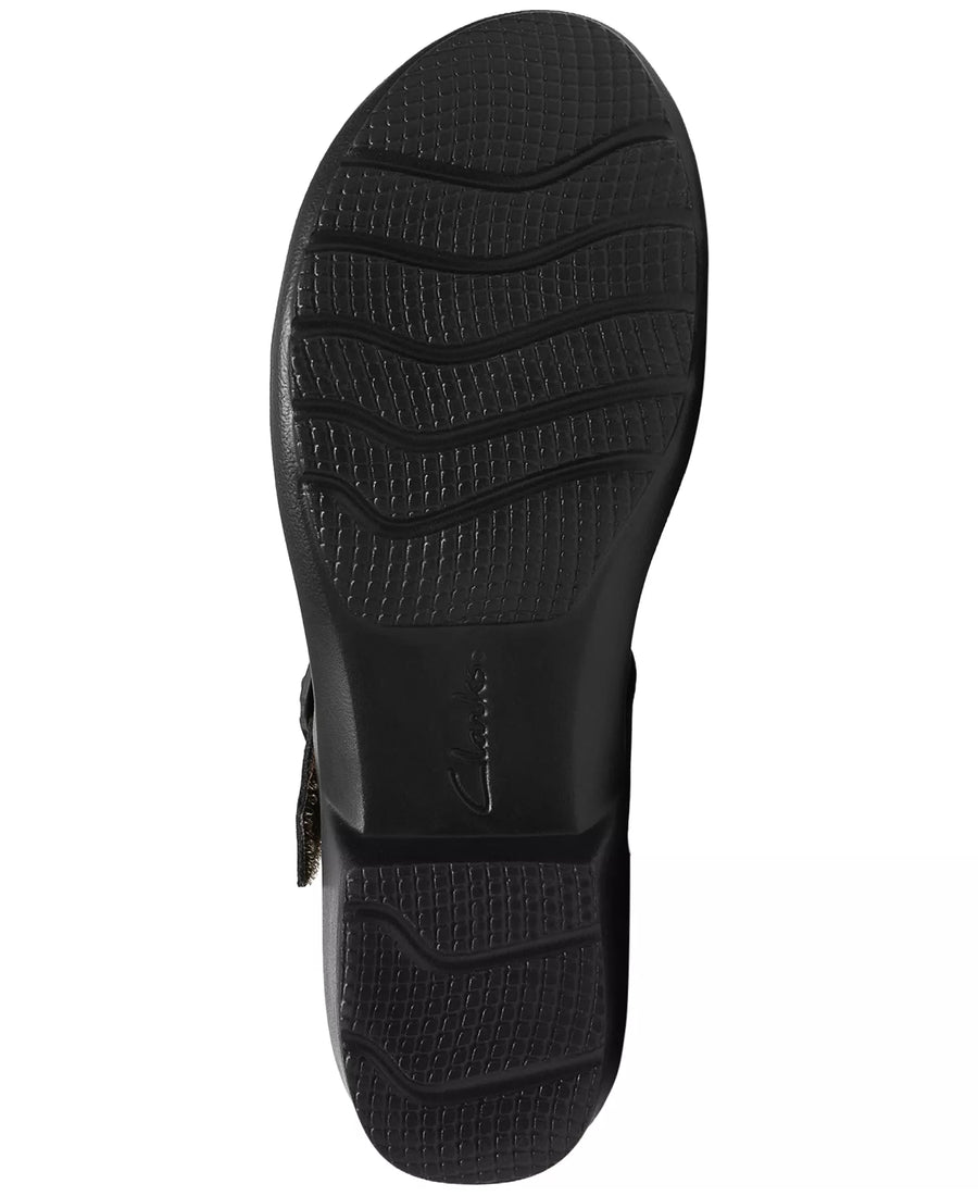 Clarks Women's Angie Jane Mary Jane Arch-Support Round Toe Flats