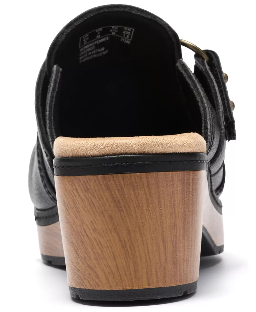 Clarks Women's Paizlee Ali Leather Block Heel Mule Clogs