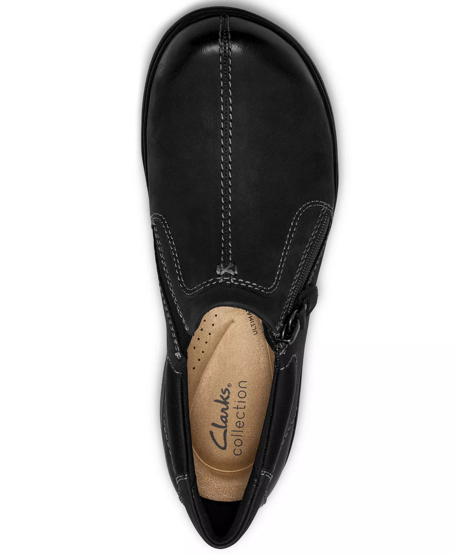 Clarks Women's Carleigh Ease Nubuck Round Toe Flats