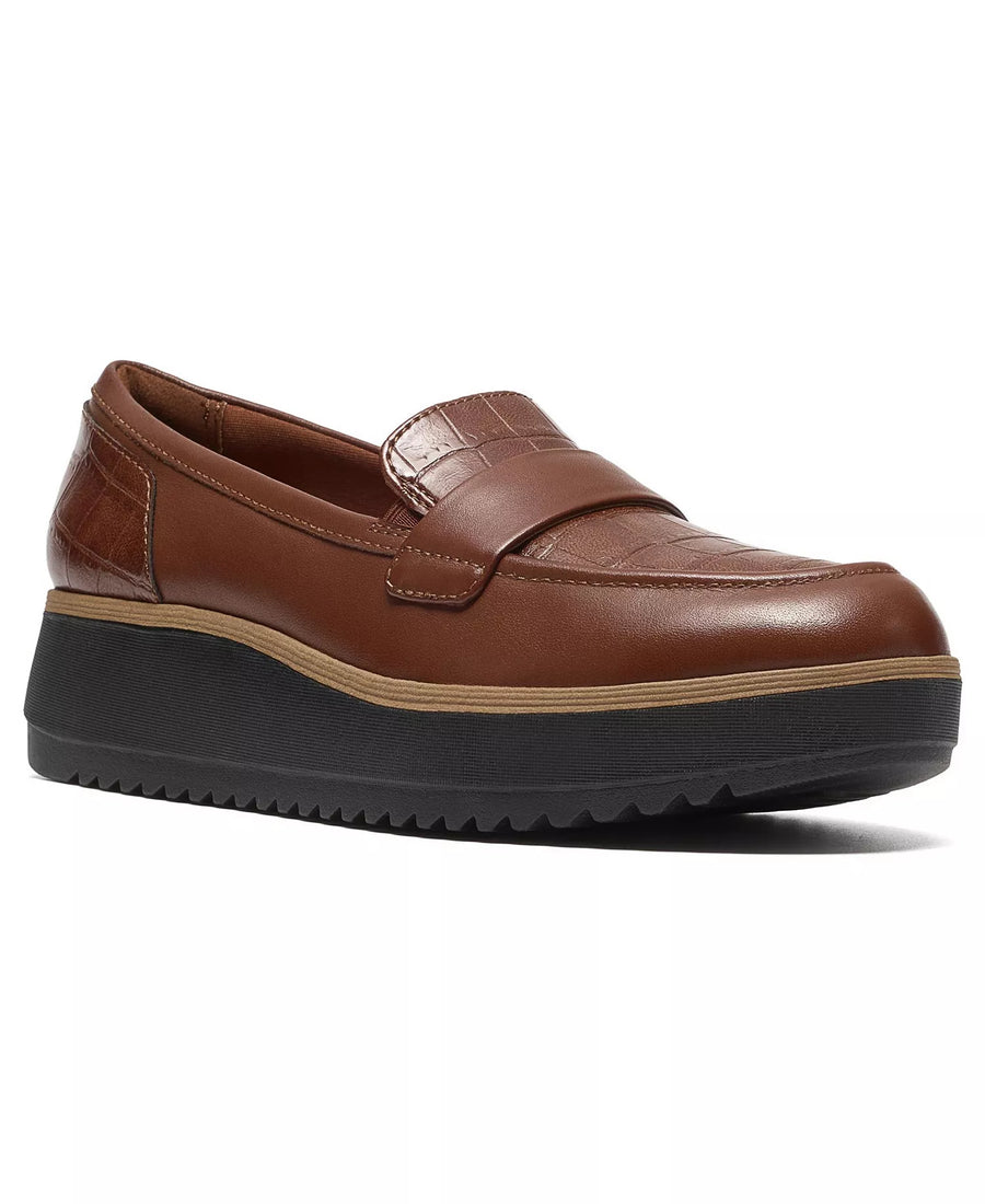 Clarks Women's Zylah Mia Platform Leather Loafers