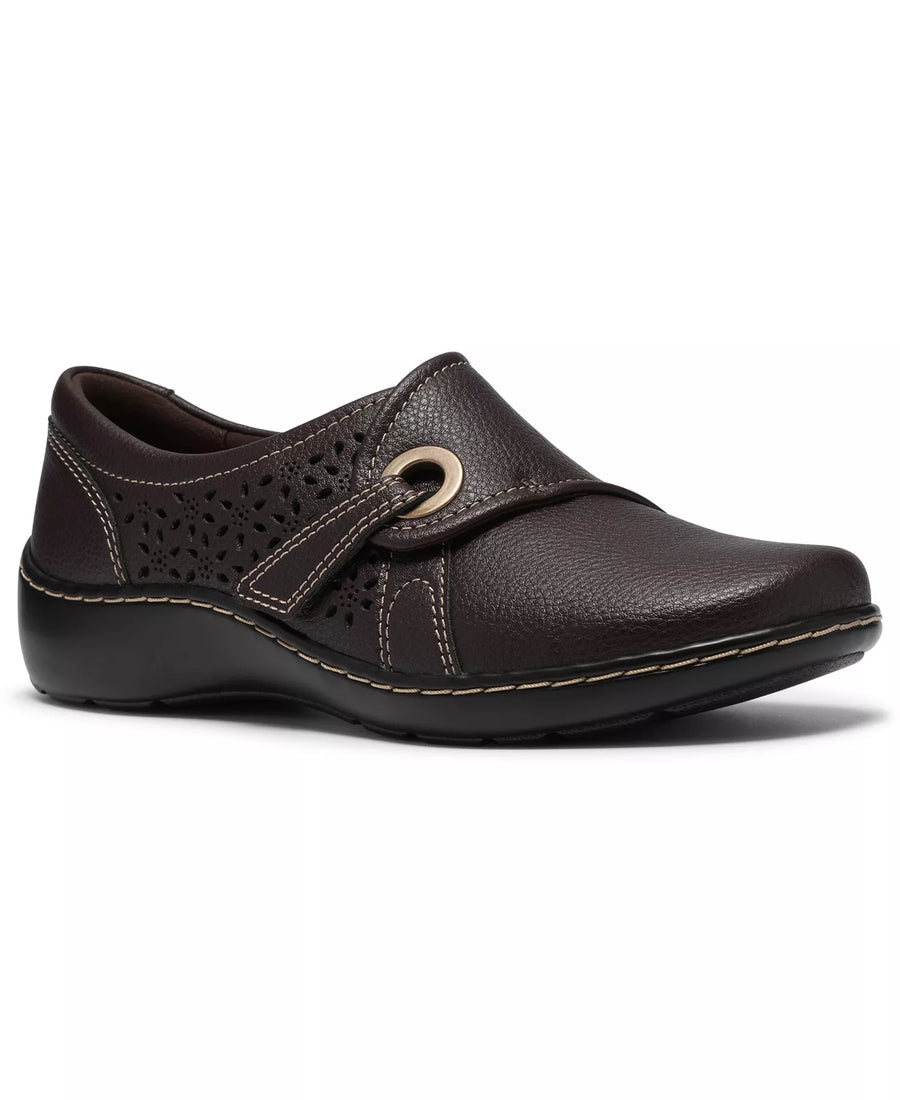 Clarks Women's Cora Teagan Perforated Leather Mary Jane Flats