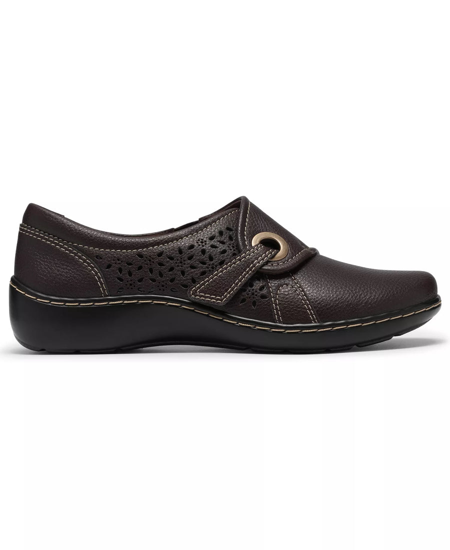 Clarks Women's Cora Teagan Perforated Leather Mary Jane Flats
