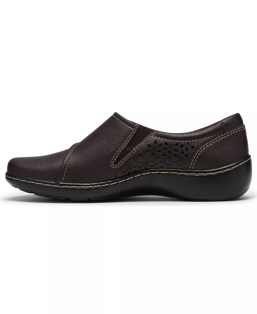 Clarks Women's Cora Teagan Perforated Leather Mary Jane Flats