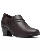 Clarks Women's Emily2 London Block Heel Round Toe Leather Shooties