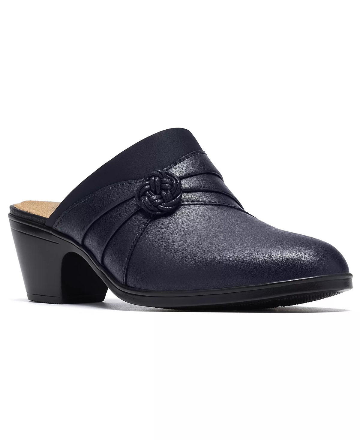 Clarks Women's Emily2 Eliza Block Heel Leather Mules