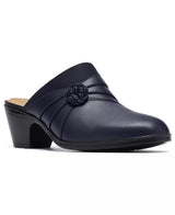 Clarks Women's Emily2 Eliza Block Heel Leather Mules