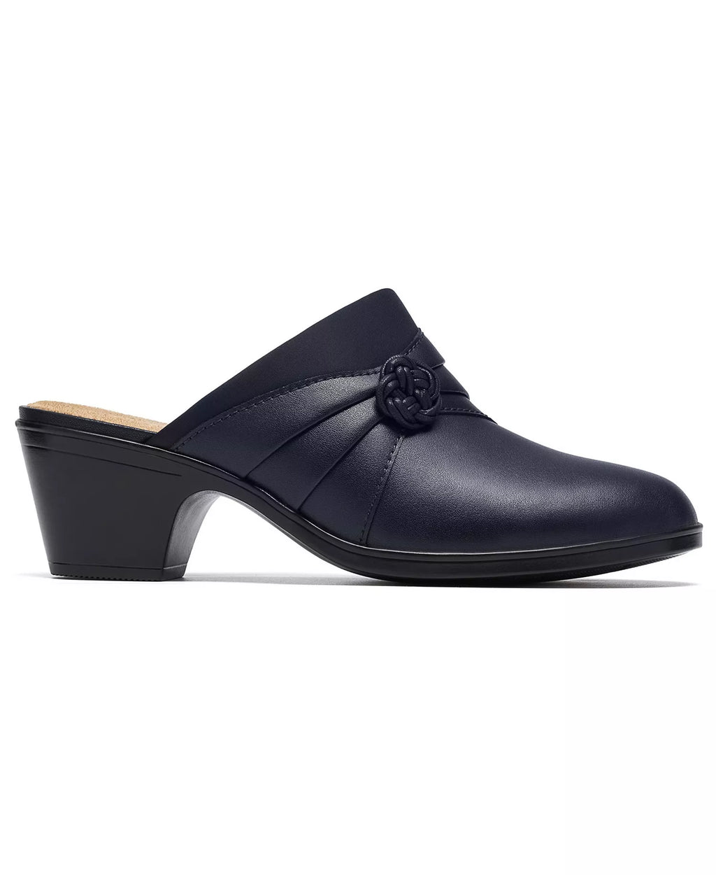 Clarks Women's Emily2 Eliza Block Heel Leather Mules