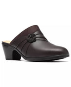 Clarks Women's Emily2 Eliza Block Heel Leather Mules