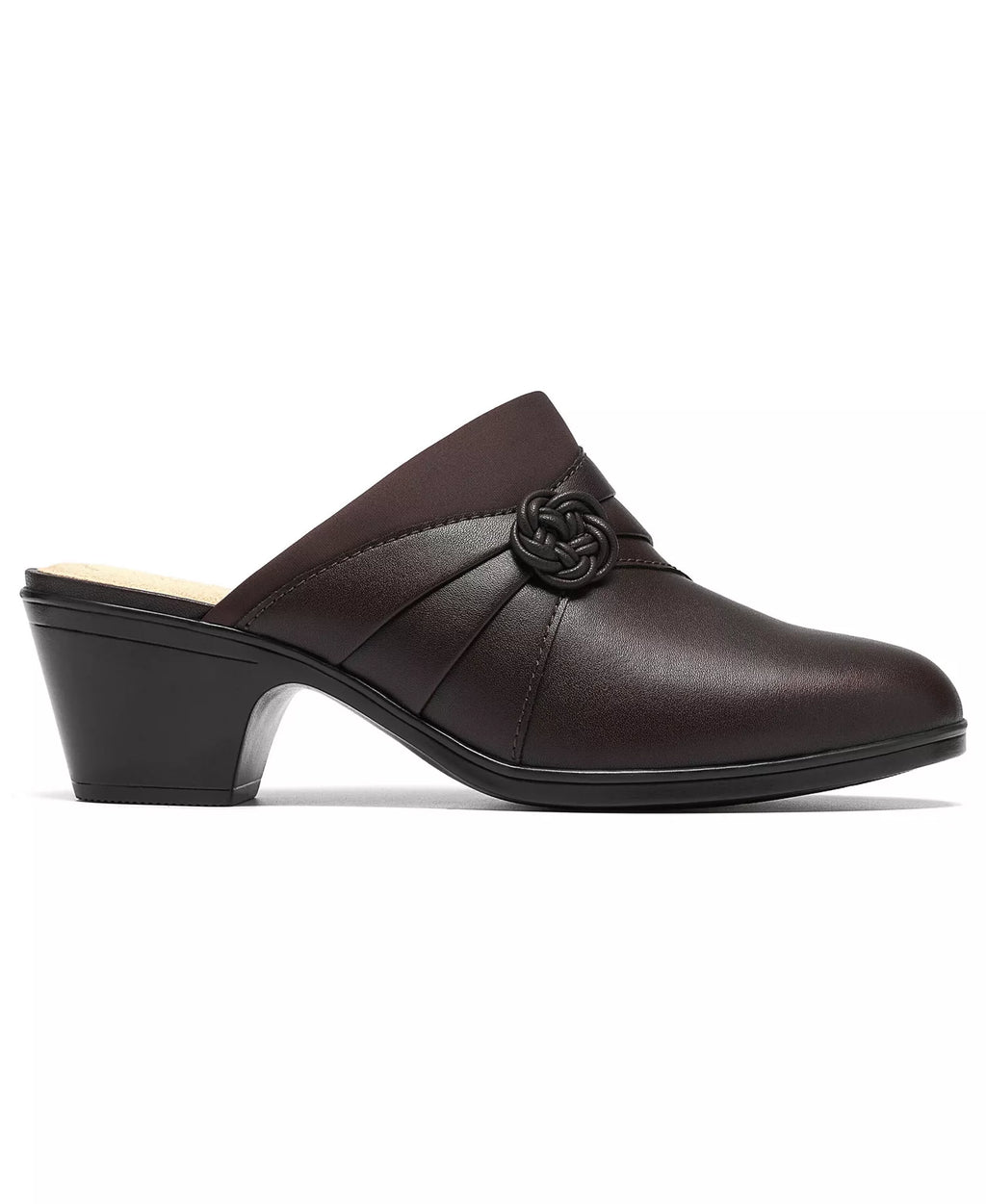 Clarks Women's Emily2 Eliza Block Heel Leather Mules
