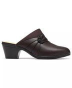 Clarks Women's Emily2 Eliza Block Heel Leather Mules