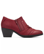 Clarks Women's Emily2 Vine Round Toe Block Heel Ruched Shooties