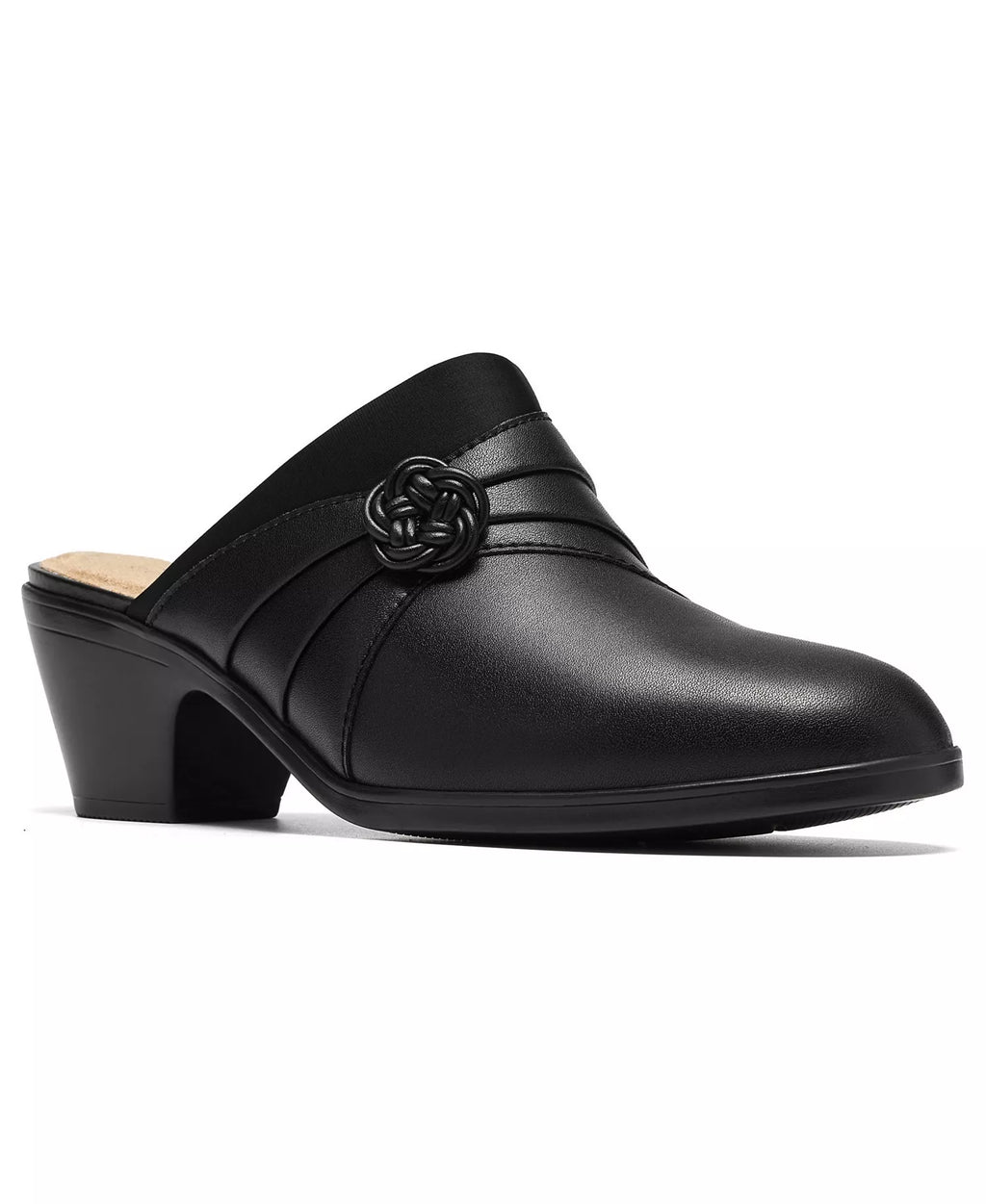 Clarks Women's Emily2 Eliza Block Heel Leather Mules