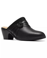 Clarks Women's Emily2 Eliza Block Heel Leather Mules