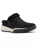 Clarks Women's Aydria Ray Faux Fur Collar Round Toe Mules