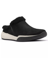 Clarks Women's Aydria Ray Faux Fur Collar Round Toe Mules