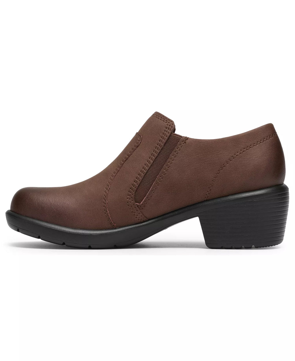 Clarks Women's Kynnzie Zip Block Heel Round Toe Leather Shooties