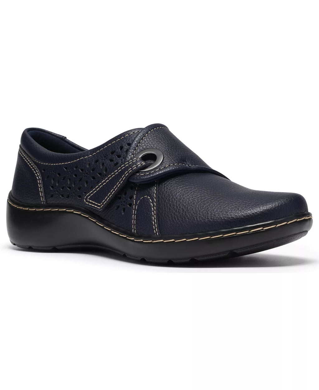 Clarks Women's Cora Teagan Perforated Leather Mary Jane Flats