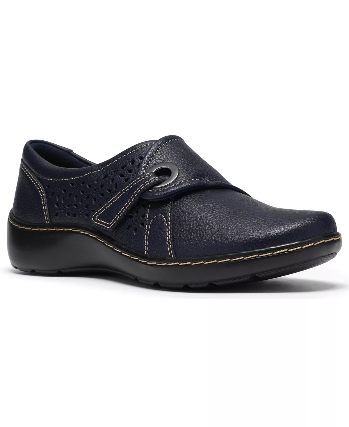 Clarks Women's Cora Teagan Perforated Leather Mary Jane Flats