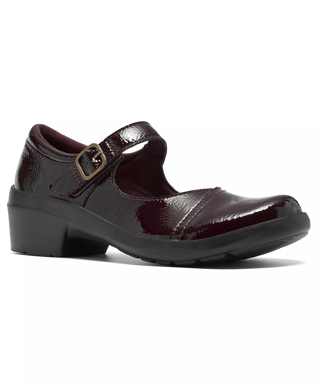 Clarks Women's Angie Jane Mary Jane Arch-Support Round Toe Flats