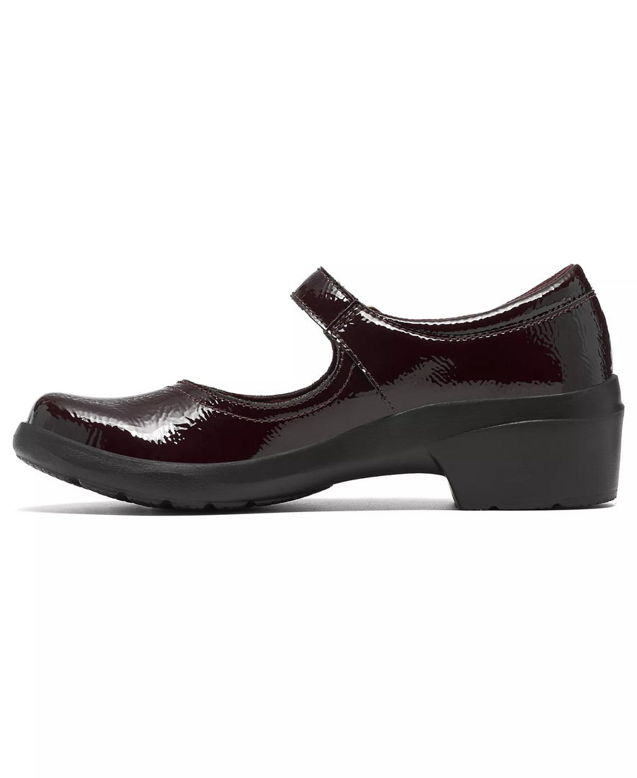 Clarks Women's Angie Jane Mary Jane Arch-Support Round Toe Flats
