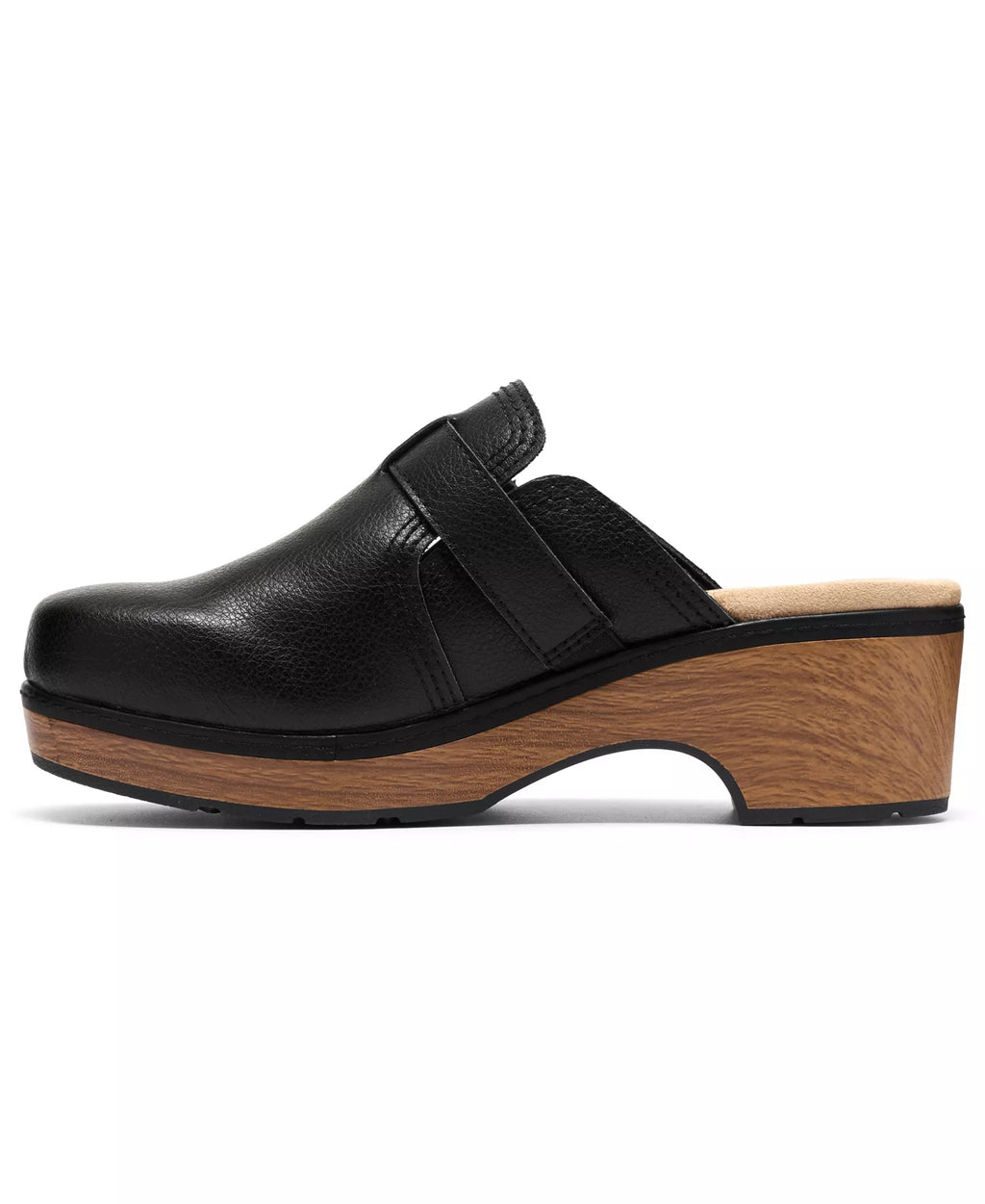 Clarks Women's Paizlee Ali Leather Block Heel Mule Clogs