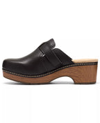Clarks Women's Paizlee Ali Leather Block Heel Mule Clogs