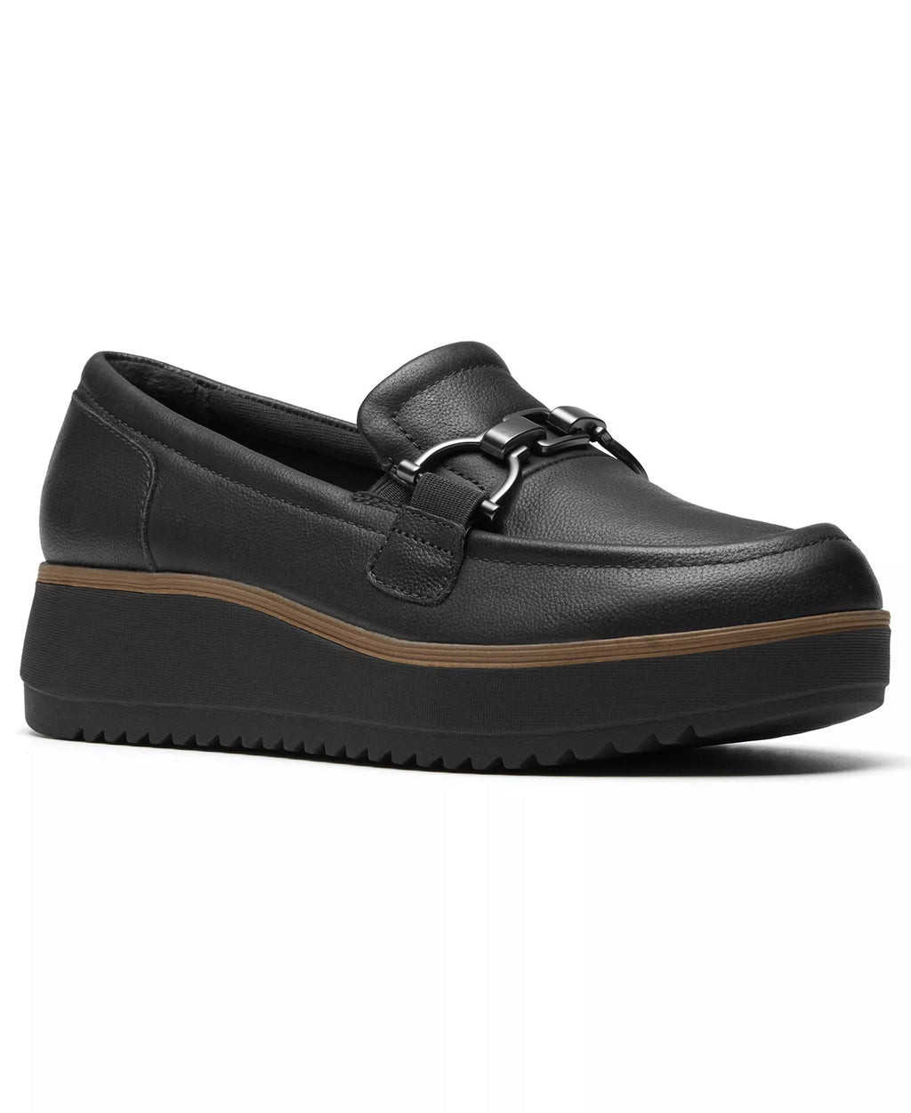Clarks Women's Zylah Erin Platform Round Toe Leather Loafers