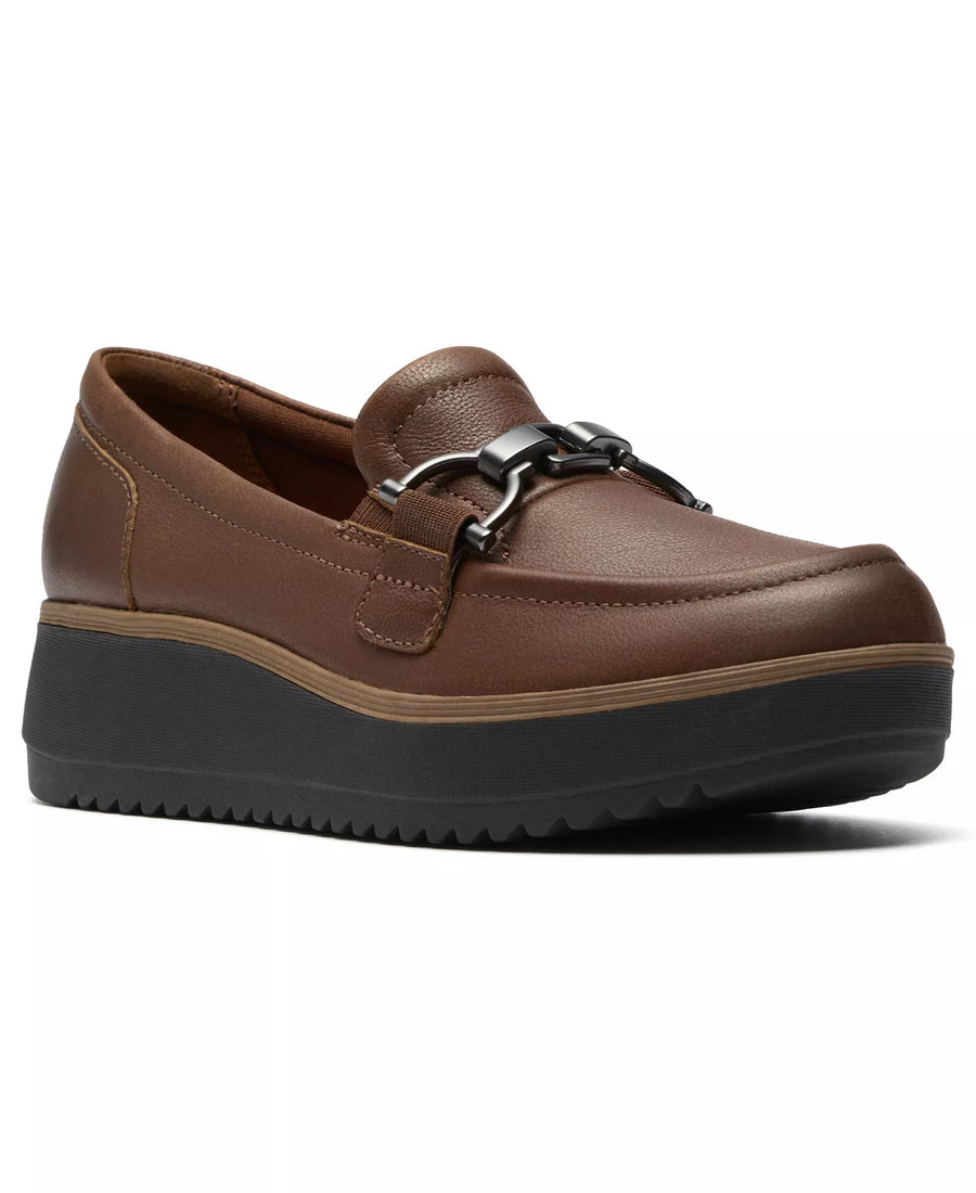 Clarks Women's Zylah Erin Platform Round Toe Leather Loafers