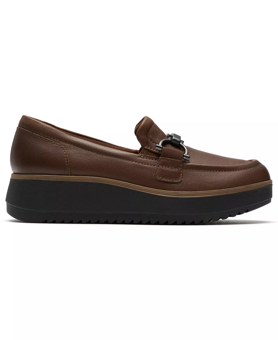 Clarks Women's Zylah Erin Platform Round Toe Leather Loafers