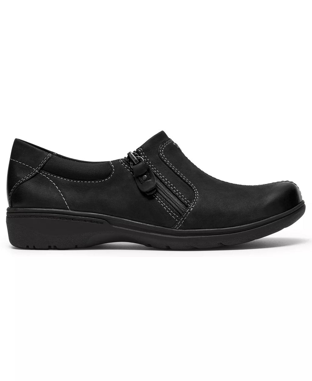Clarks Women's Carleigh Ease Nubuck Round Toe Flats